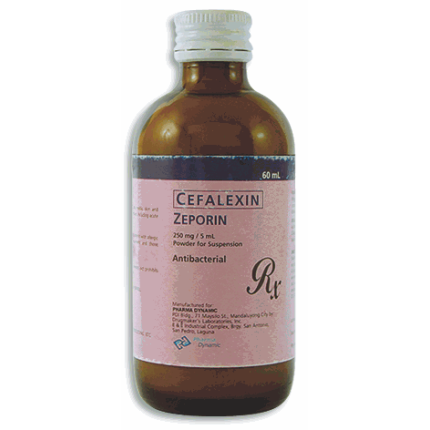 ZEPORIN Cefalexin 250mg / 5mL Powder for Suspension 60mL price in the ...